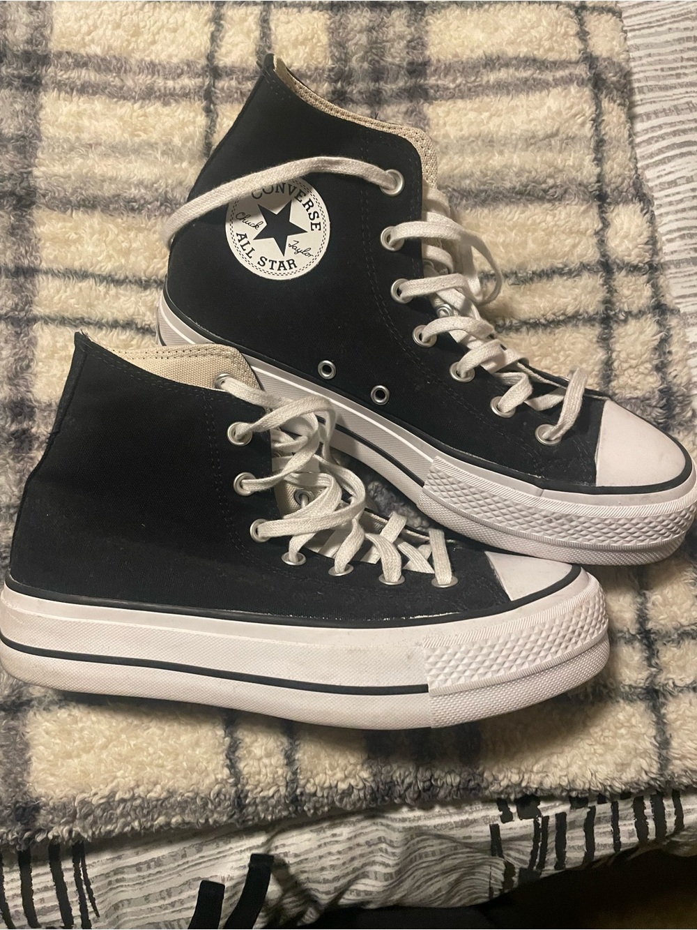 Converse High Top Sneakers in Black and White
